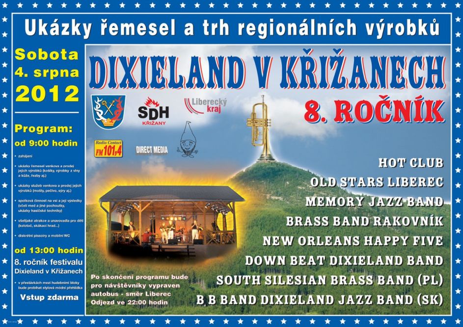 plakát Dixieland Křižany 2012