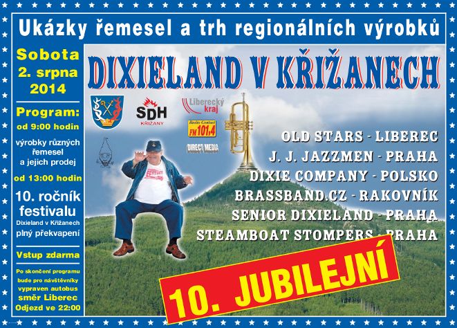 plakát Dixieland Křižany 2014