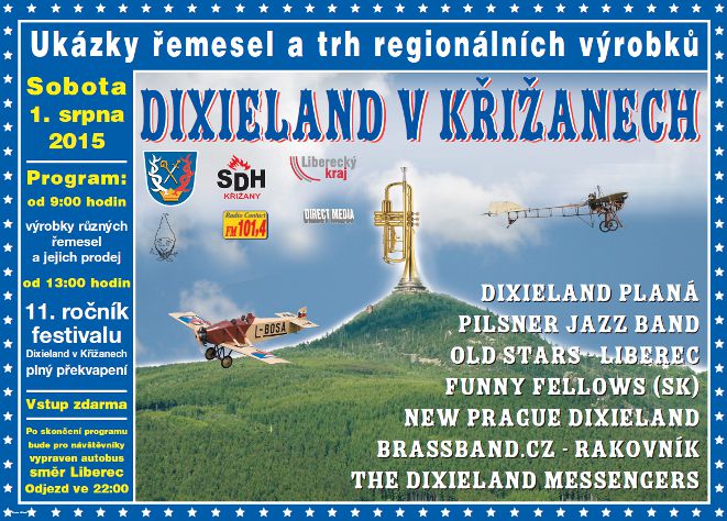 plakát Dixieland Křižany 2015