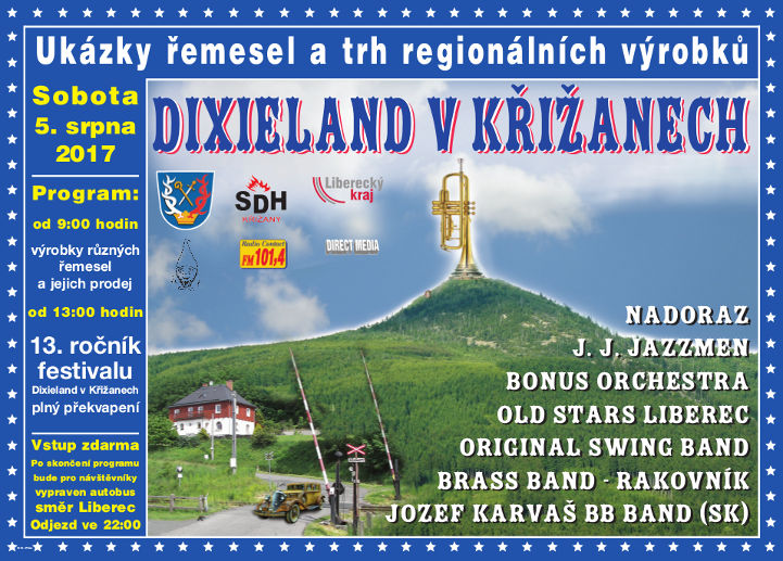 plakát Dixieland Křižany 2017