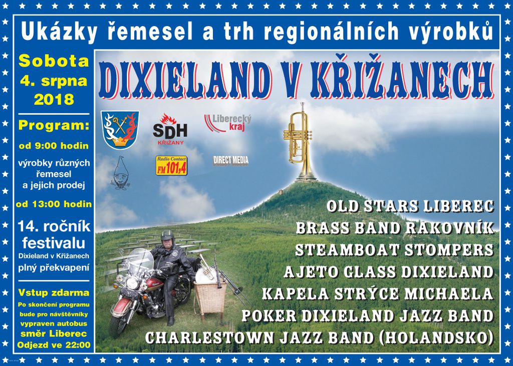 plakát Dixieland Křižany 2018