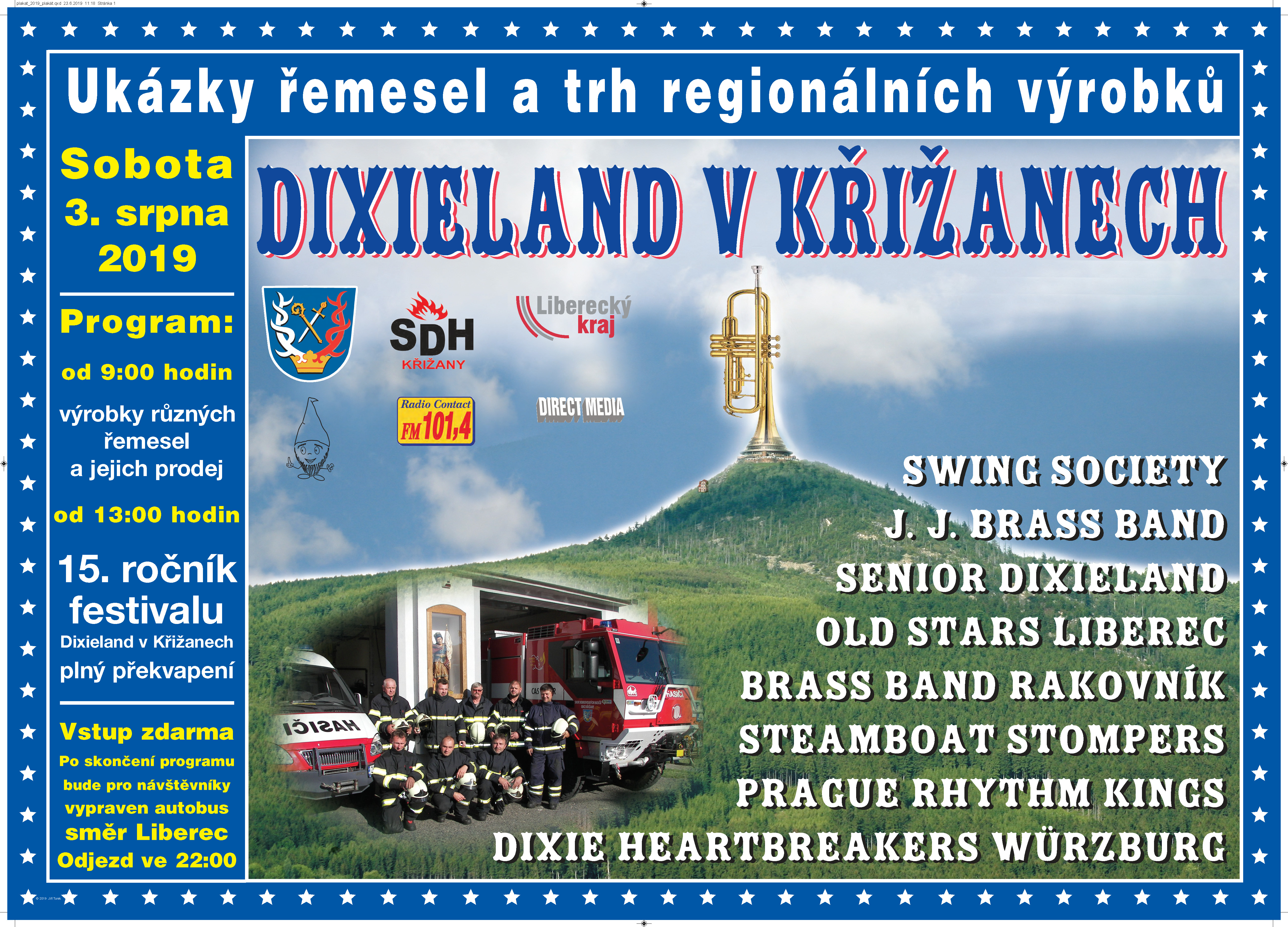 plakát Dixieland Křižany 2019