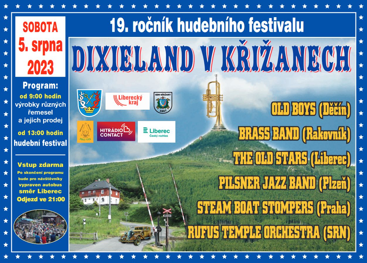 plakát Dixieland Křižany 2023